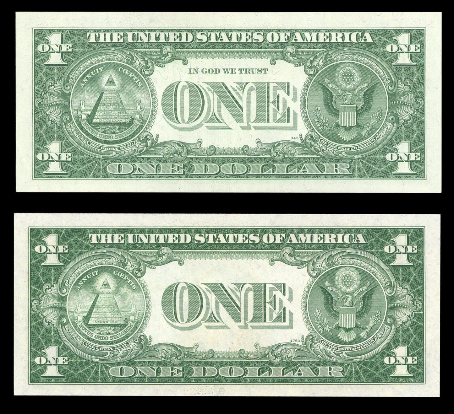 Set of 2 Silver certificates $1 Series 1957 & 1935 Blue seal Old US Paper Money