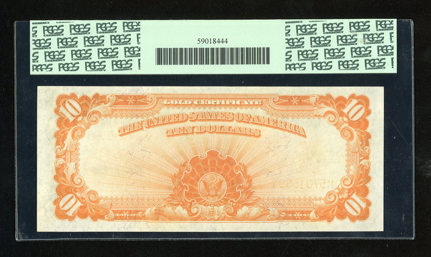 1922 $10 Gold Certificate FR. 1173 Well Centered Strong Color PCGS GEM NEW 65 PPQ