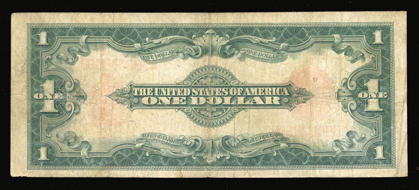 1923 Red Seal $1 Dollar United States Note Horseblanket Note FR.40 Fine