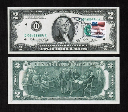 $2 1976 with 13c Stamp First Day Issue (Crisp Unc.GEM!)