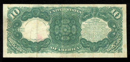 1880 Large Size $10 Legal Tender US Note Jackass FR 113 Very Fine
