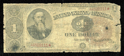 1890 $1 One Dollar US Treasury Note FR. 348 Ornate Back Scarce U.S. Currency