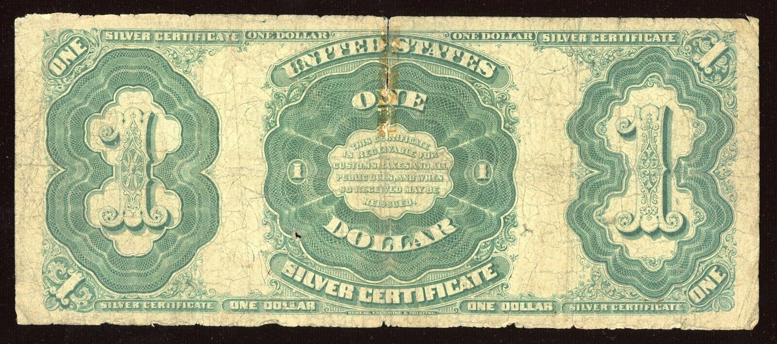 1886 Martha Washington $1 Silver Certificate small Red Seal
