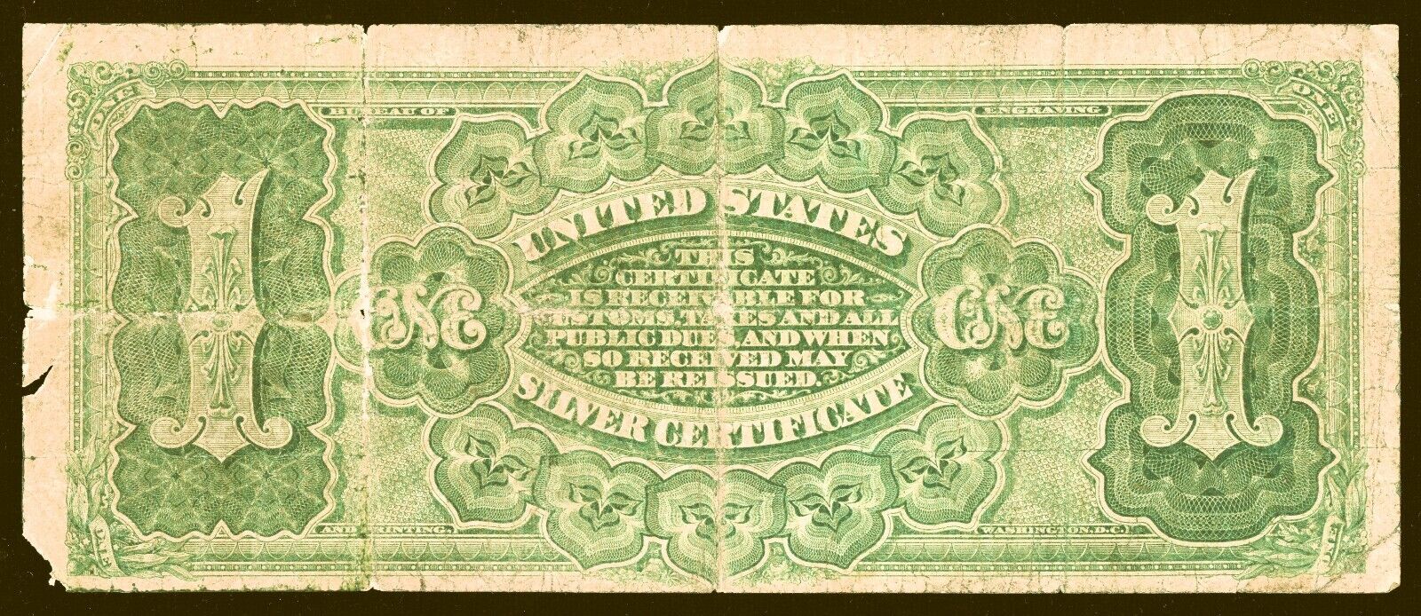 1886 Martha Washington $1 Silver Certificate Large Red Seal