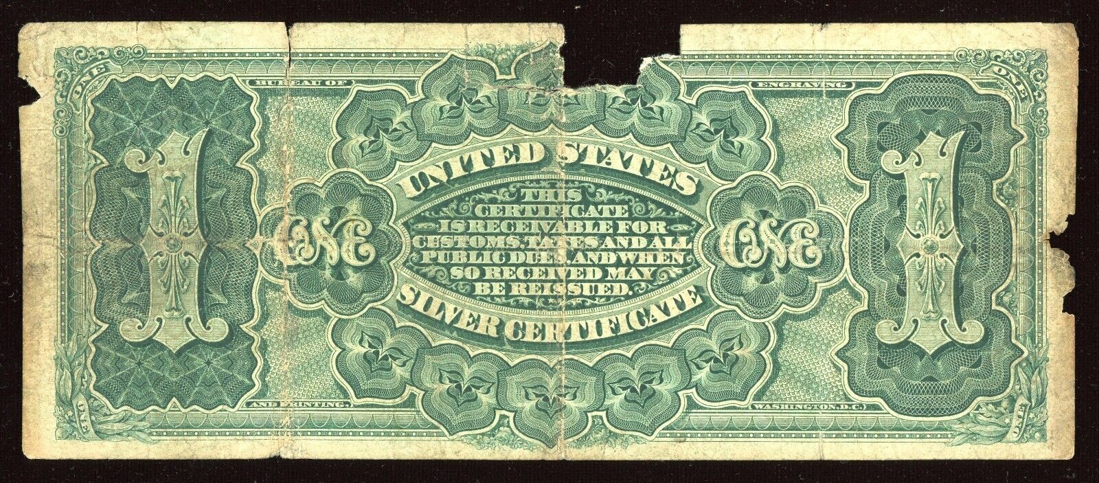 1886 Martha Washington $1 Silver Certificate small Red Seal