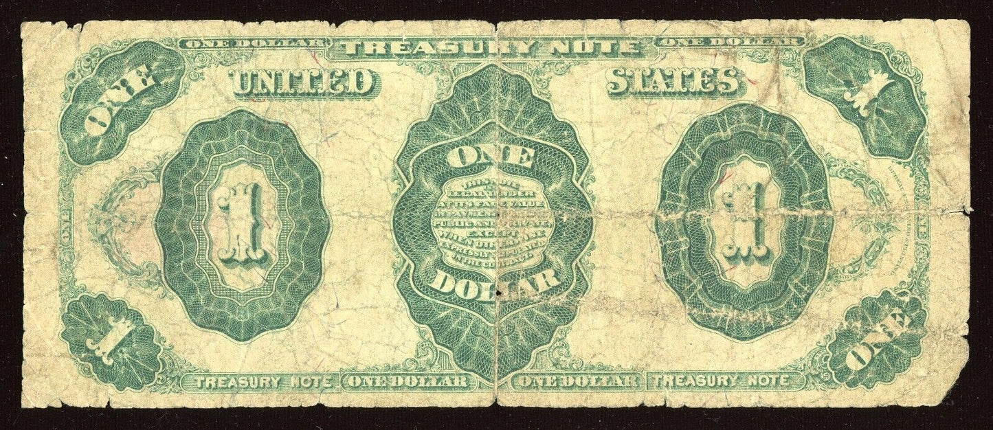 1891 One Dollar Treasury Note $1 Large Size