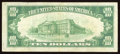 1934 Ten Dollar $10 Blue Seal