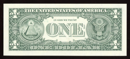Beautiful Crisp Fancy Low Serial 2003 $1 Note