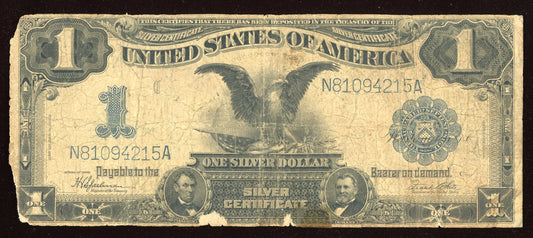 1899 Large Size $1 Silver Certificate Black Eagle