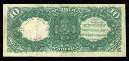 1880 Large Size $10 Dollar Legal Tender US Note Jackass FR. 113 Nice Very Fine