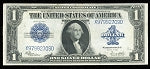 1923 Large Size Silver Certificate $1 Bill Horseblanket Note 100 Years Old VF-XF