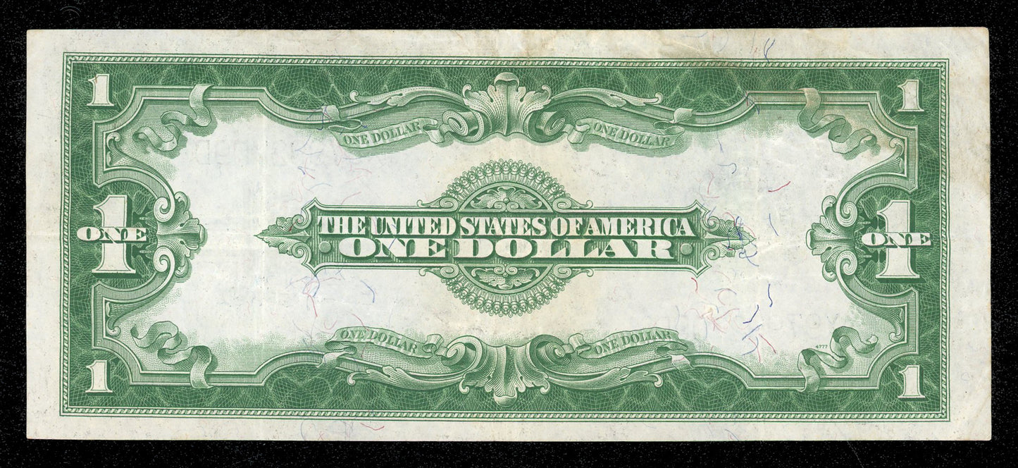 1923 Large Size Silver Certificate $1 Bill Horseblanket Note 100 Years Old VF-XF