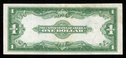 1923 Large Size Silver Certificate $1 Bill Horseblanket Note 100 Years Old VF-XF