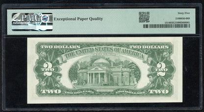 1963 A $2 Red Seal United States Note FR.1514 Gem Uncirculated PMG 65 EPQ