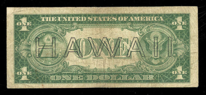 1935 A $1 Silver Certificate Brown Seal Hawaii Emergency Note 1 Dollar Bill