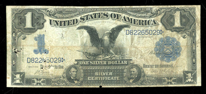 1899 Large Size $1 Silver Certificate Black Eagle Scarce Fr. 226 Lyons Roberts