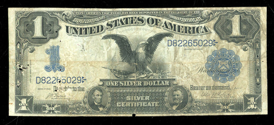 1899 Large Size $1 Silver Certificate Black Eagle Scarce Fr. 226 Lyons Roberts