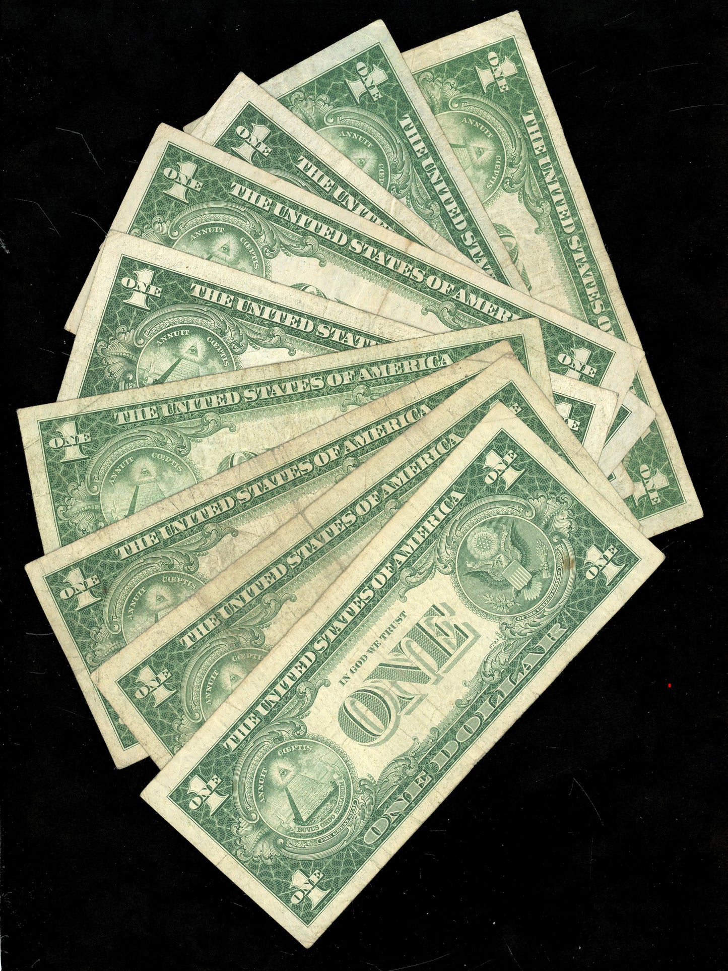 Full Set 1935 $1 Silver Certificates A B C D E F G H & Plain, Hard to Find Set