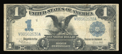 1899 Large Size $1 Silver Certificate Black Eagle FR 236 Speelman/White VF