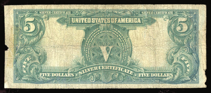 $5 1899 Indian Chief Silver certificate FR 281 Large Size Five Dollar Note