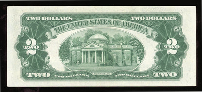 1953C $2 Red Seal US Note Fancy Serial Crisp Uncirculated Lucky 777