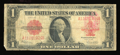 1923 Red Seal $1 Dollar United States Note Horseblanket Note FR.40