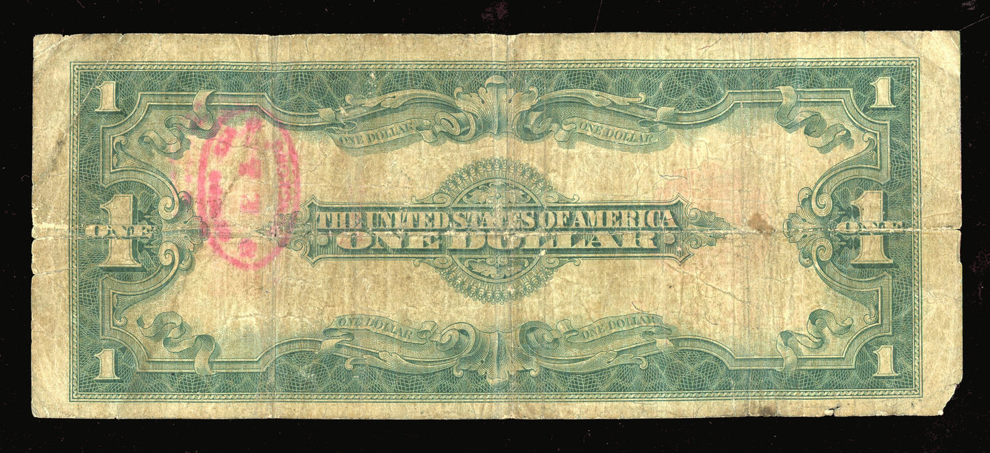 1923 Red Seal $1 Dollar United States Note Horseblanket Note FR.40