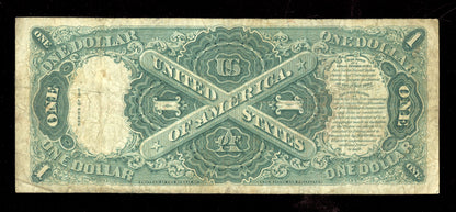 1917 Large Size $1 Legal Tender Note Red Seal Sawhorse FR.39 Fine +