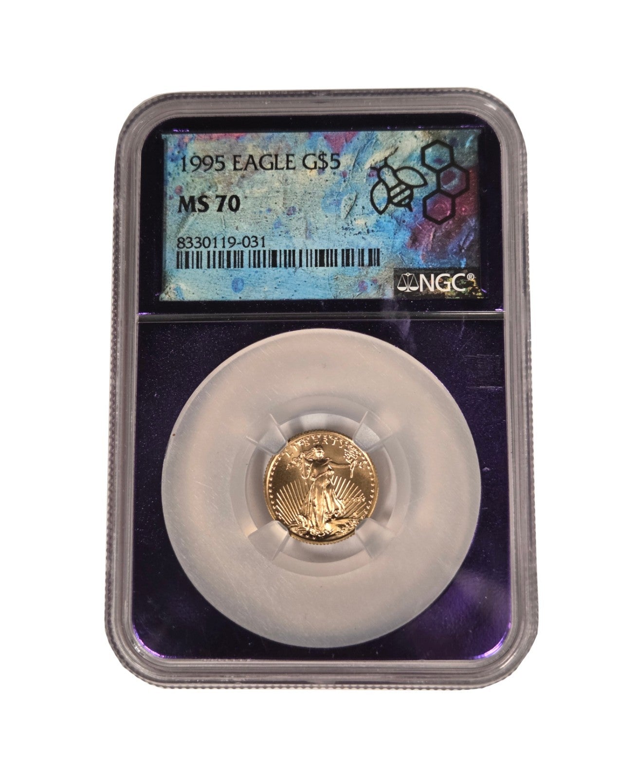 1995 American Gold Eagle 1/10 oz $5 NGC MS70 Trader Bea