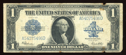 1923 Large Size Silver Certificate $1 Horseblanket Note