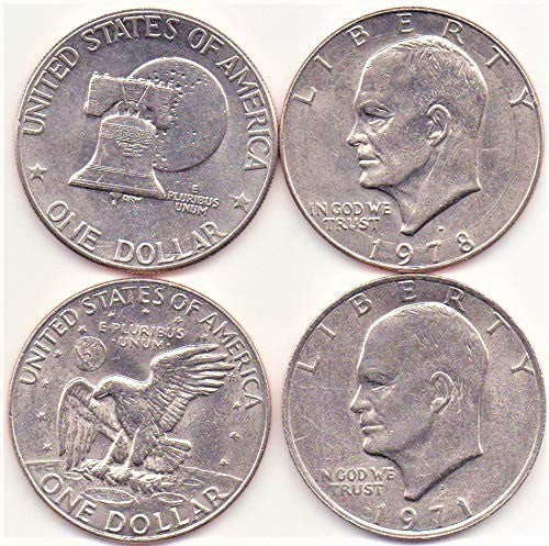 2 X Ike Dollar Coins Eisenhower Coin, Magic Trick & Collectors Random Set of 2
