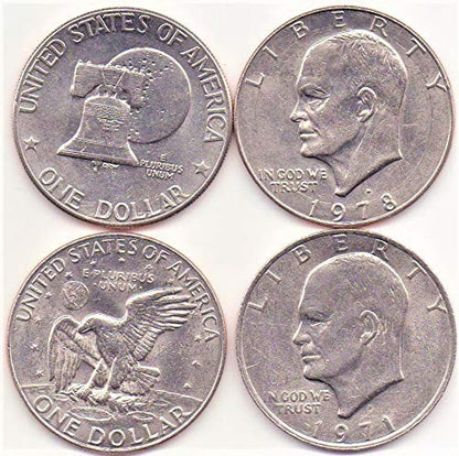 2 X Ike Dollar Coins Eisenhower Coin, Magic Trick & Collectors Random Set of 2
