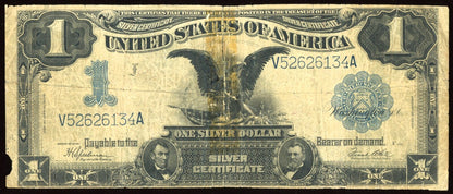 1899 Large Size $1 Silver Certificate Black Eagle FR 236 Speelman/White