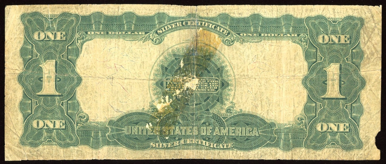 1899 Large Size $1 Silver Certificate Black Eagle FR 236 Speelman/White