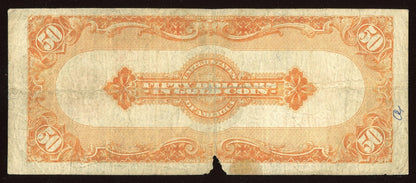 "RARE" 1922 $50 Gold Certificate Large Size Note