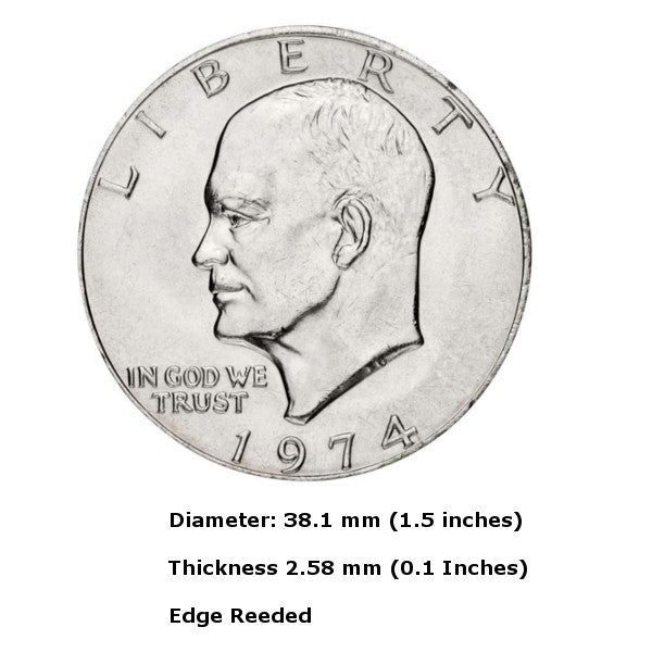 2 X Ike Dollar Coins Eisenhower Coin, Magic Trick & Collectors Random Set of 2