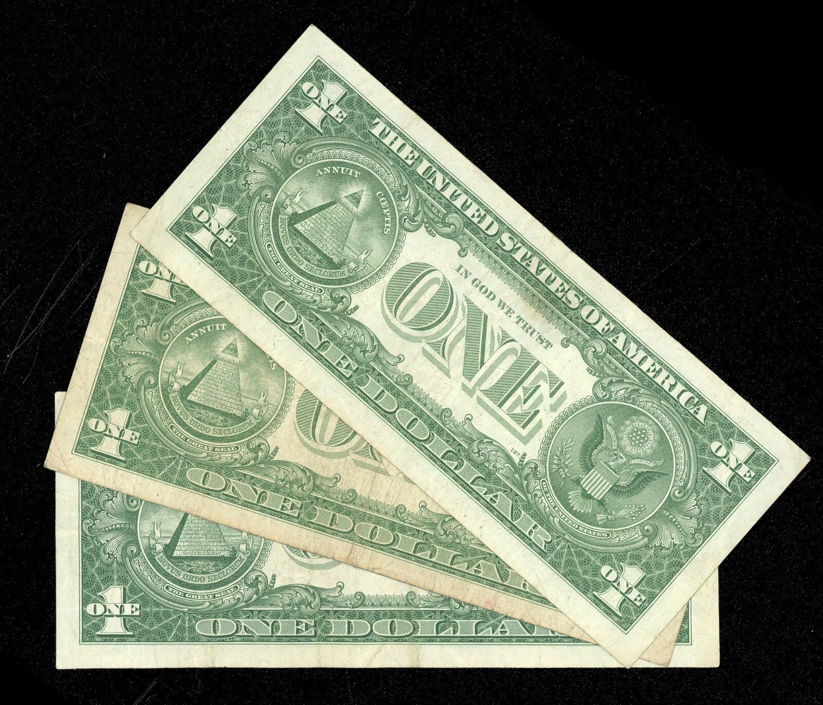 Full Set of 1957 1957A 1957B $1 Dollar Silver Certificates Blue Seal Nice Fine