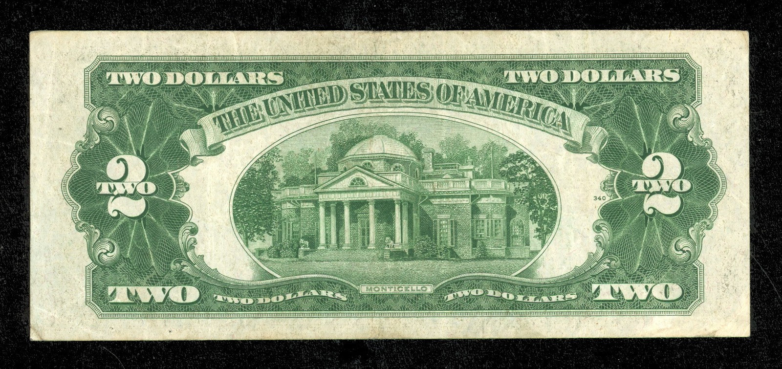 1928 F $2  Red Seal Note Fancy Mix Ladder Serial Number 12345678 VF