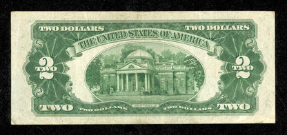 1928 F $2  Red Seal Note Fancy Mix Ladder Serial Number 12345678 VF