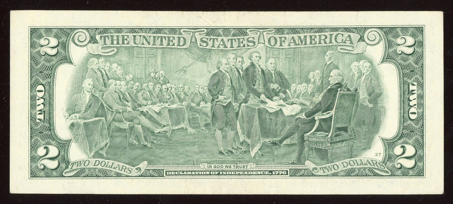 2003 $2  Fancy Ladder Serial Number 12343765 XF